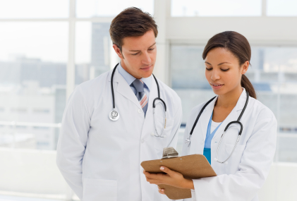Doctors talking