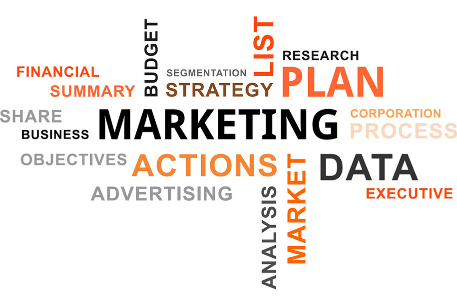 Typographical marketing collage